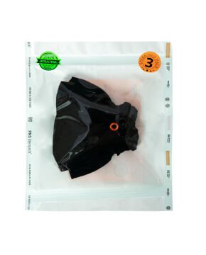 3lü Paket Steril Antibakteriyel Yıkanabilir Siyah Maske