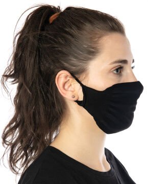 3lü Paket Steril Antibakteriyel Yıkanabilir Siyah Maske