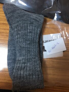 Kadın Kışlık Çorap Gri Çizgi Detaylı