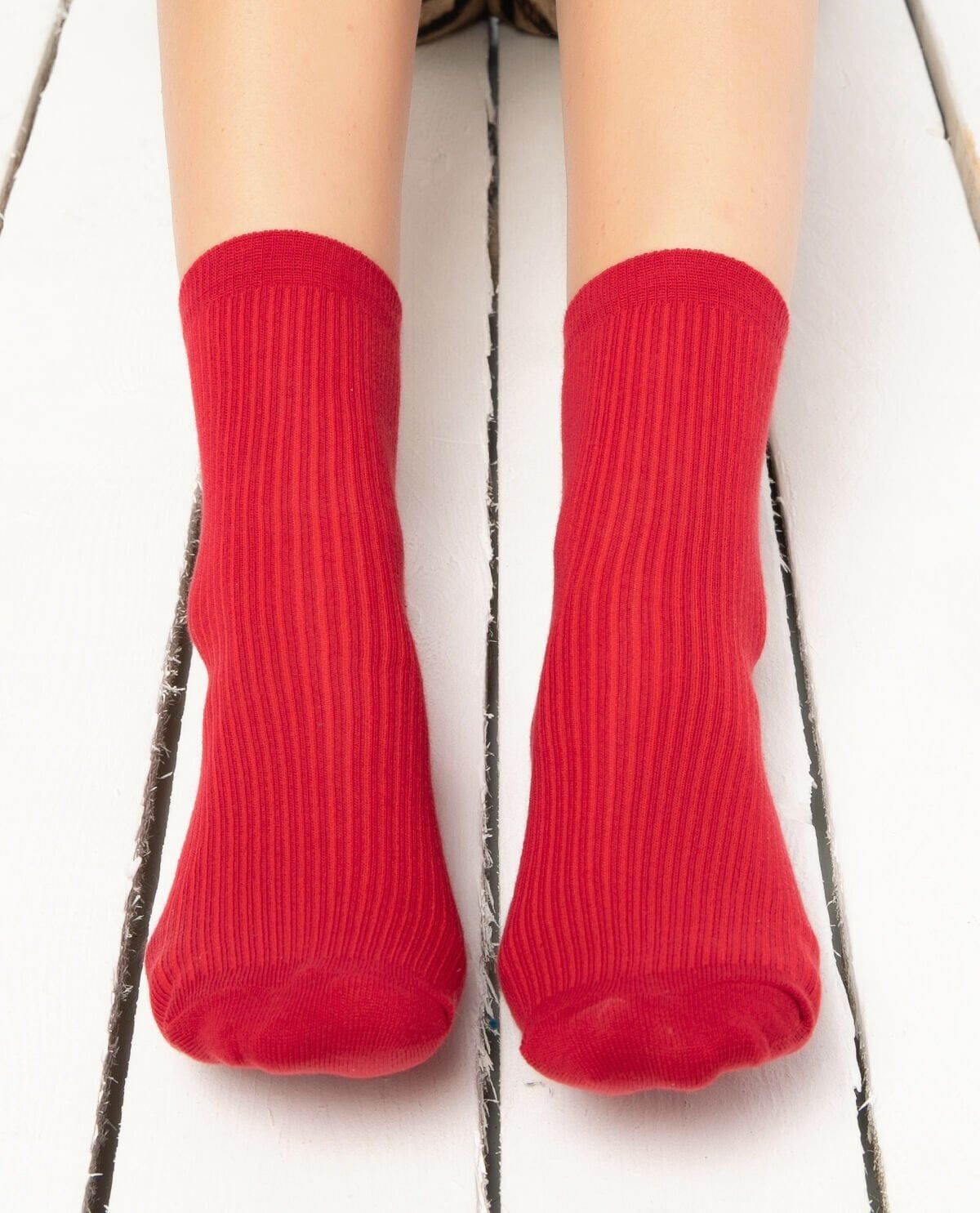 Cropt Bordo Düz Soket Çorap