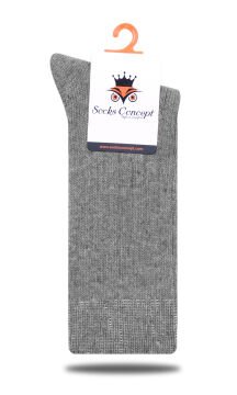Erkek Yün Çorap Kışlık Gri Renk Socks Concept