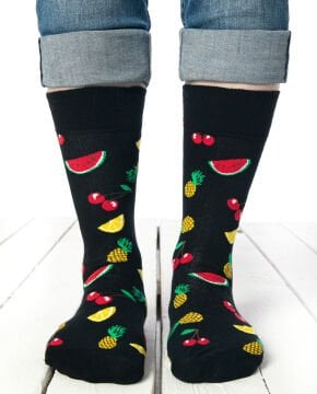 Meyve Desenli Erkek Soket Çorap