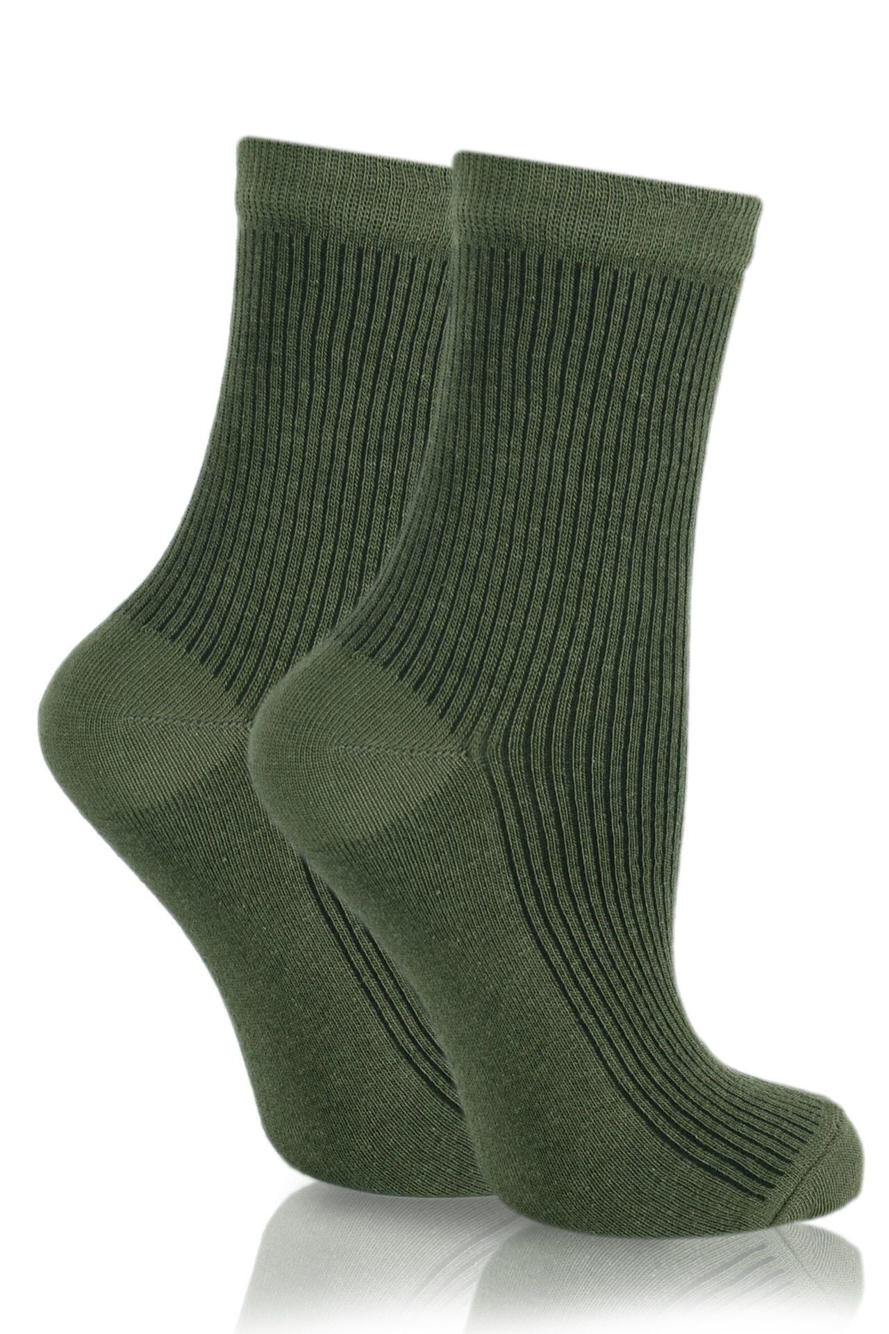Cropt Yeşil Düz Soket Çorap YEŞİL - 36/40