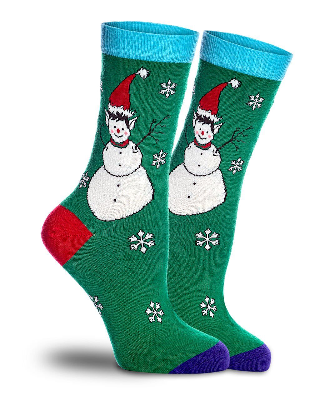 Kardan Adam Desenli Kadın Yılbaşı Çorabı