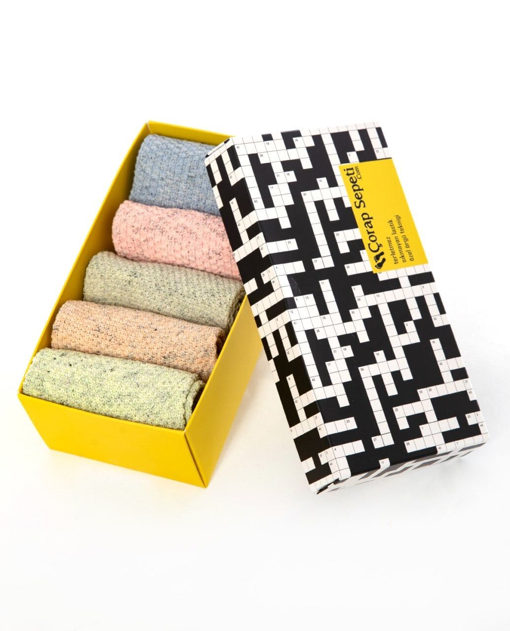 Renkli Kadın Kışlık Çorap 5li Paket RENKLİ - 36/40