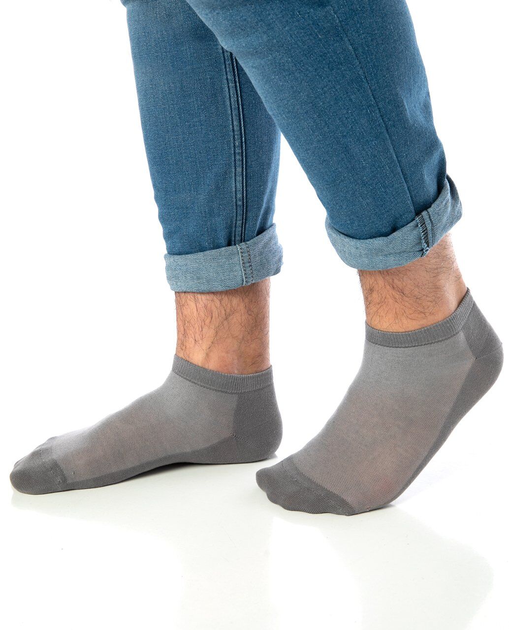 Bambu Gri Erkek Kısa Soket Çorap Brogetti GRİ - 39/41
