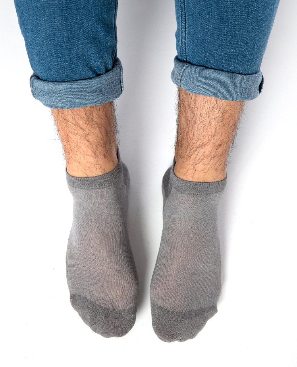 Bambu Gri Erkek Kısa Soket Çorap Brogetti GRİ - 39/41