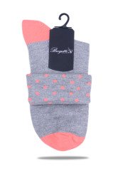 Katlamalı Gri Soket Çorap Ponçik RENKLİ - TEK BEDEN