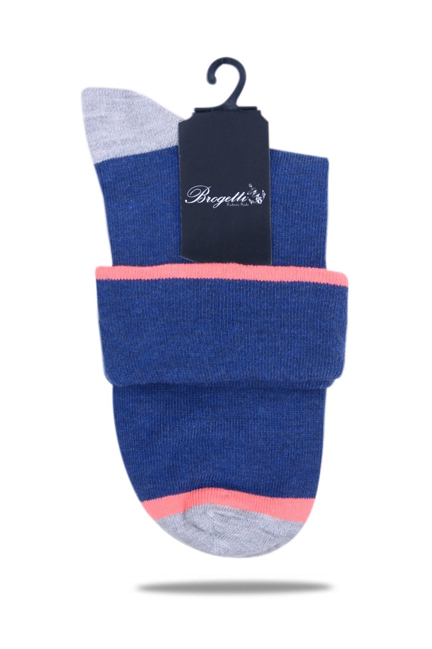 Katlamalı Lacivert Soket Çorap Ponçik RENKLİ - TEK BEDEN