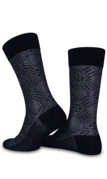 Danton Exclusive Koyu Kahverengi Desenli Erkek Soket Çorap