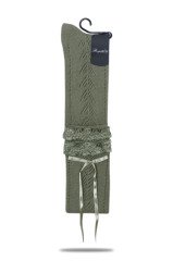 Yeşil Diz Üstü Dantel Detaylı File Çorap Jessica YEŞİL - TEK BEDEN