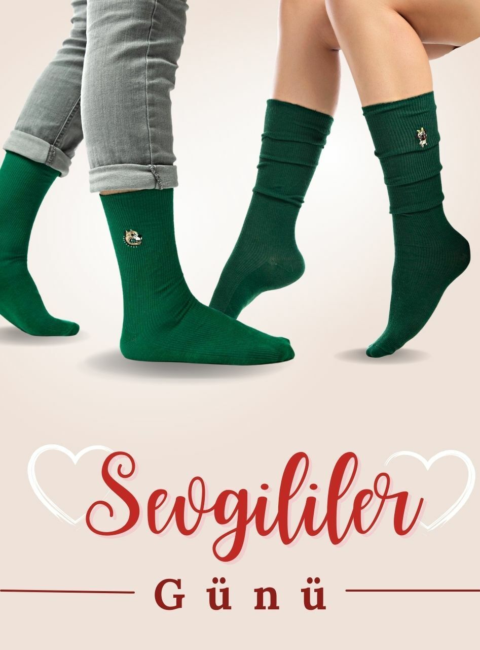 Çift Kombini Pug ve Pitbull Desenli Çoraplar