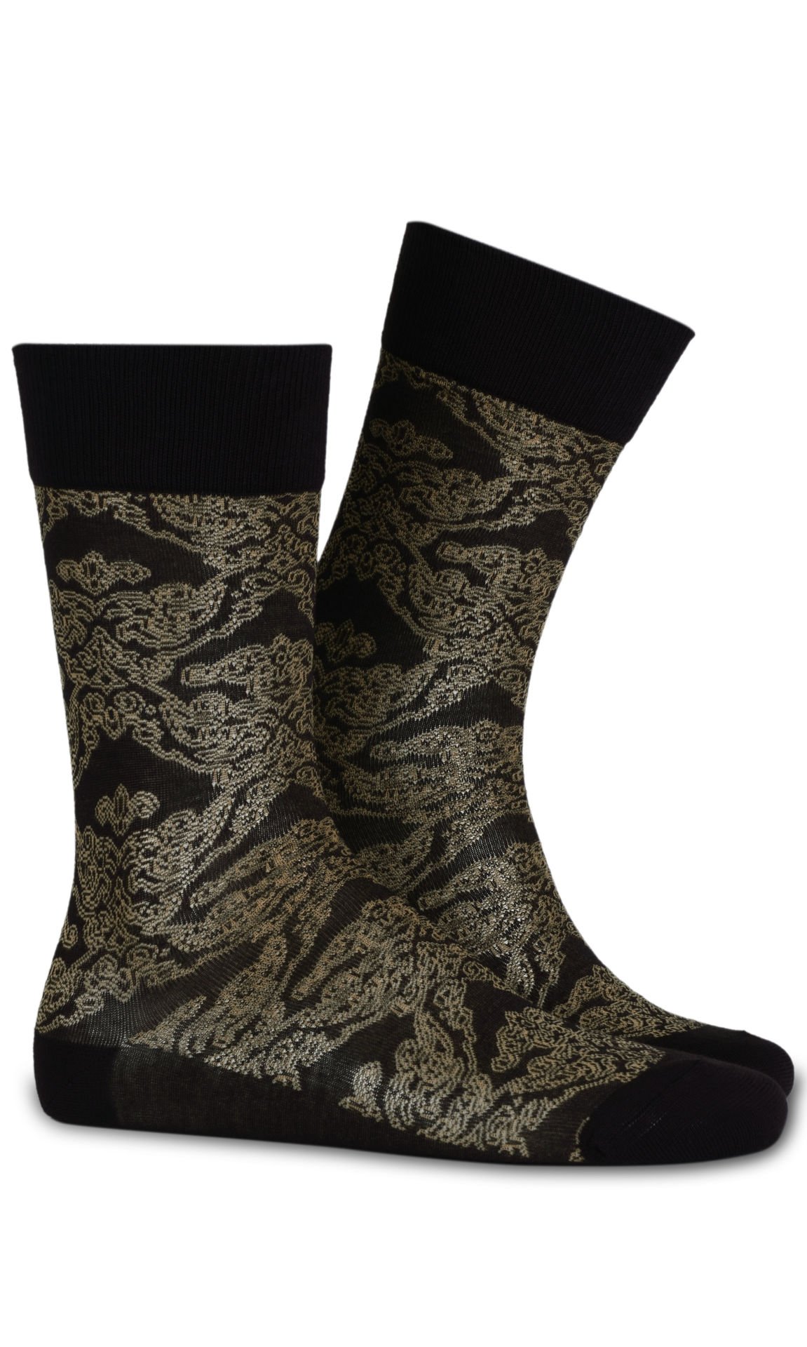 Danton Exclusive Altın Sarı Detaylı Erkek Çorabı Brogetti