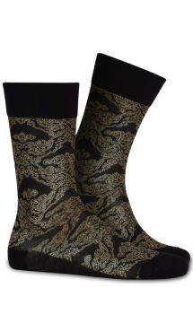 Danton Exclusive Altın Sarı Detaylı Erkek Çorabı Brogetti