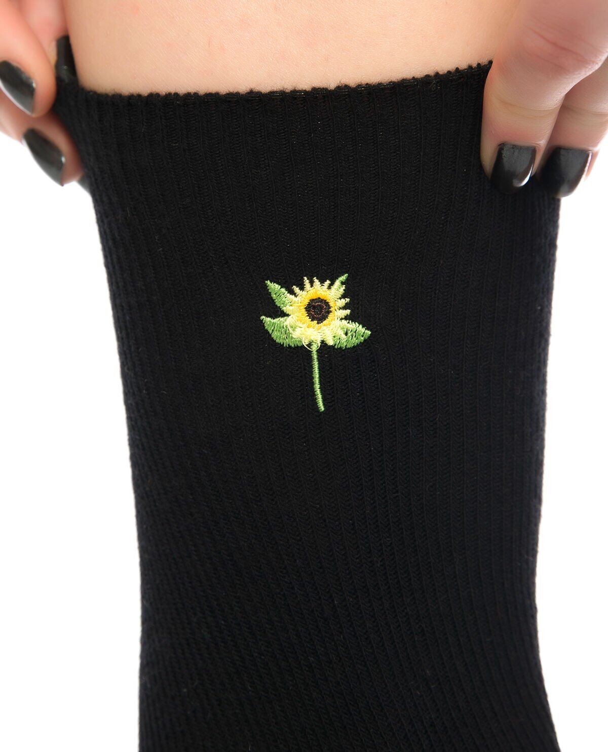 Flamingo ve Ayçiçeği Nakışlı Çoraplar Sevgili Kombini