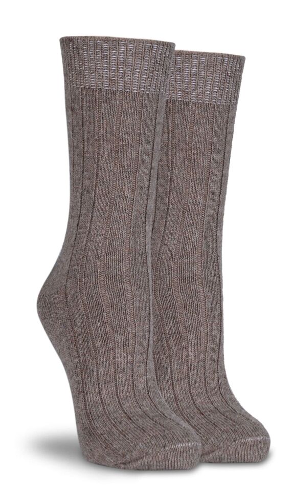 Erkek Yün Çorap Kışlık Sütlü Kahve Renk Socks Concept