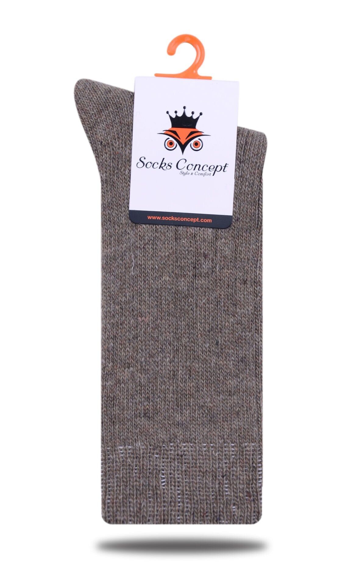 Erkek Yün Çorap Kışlık Sütlü Kahve Renk Socks Concept