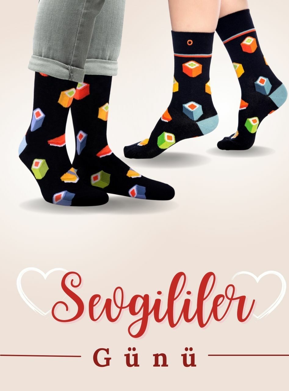 Sushi Desenli 2li Kombin Soket Çoraplar