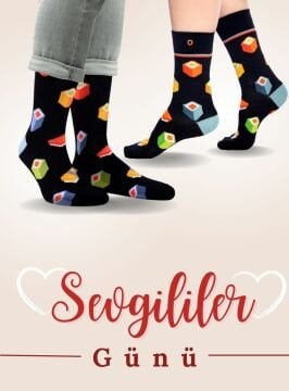Sushi Desenli 2li Kombin Soket Çoraplar