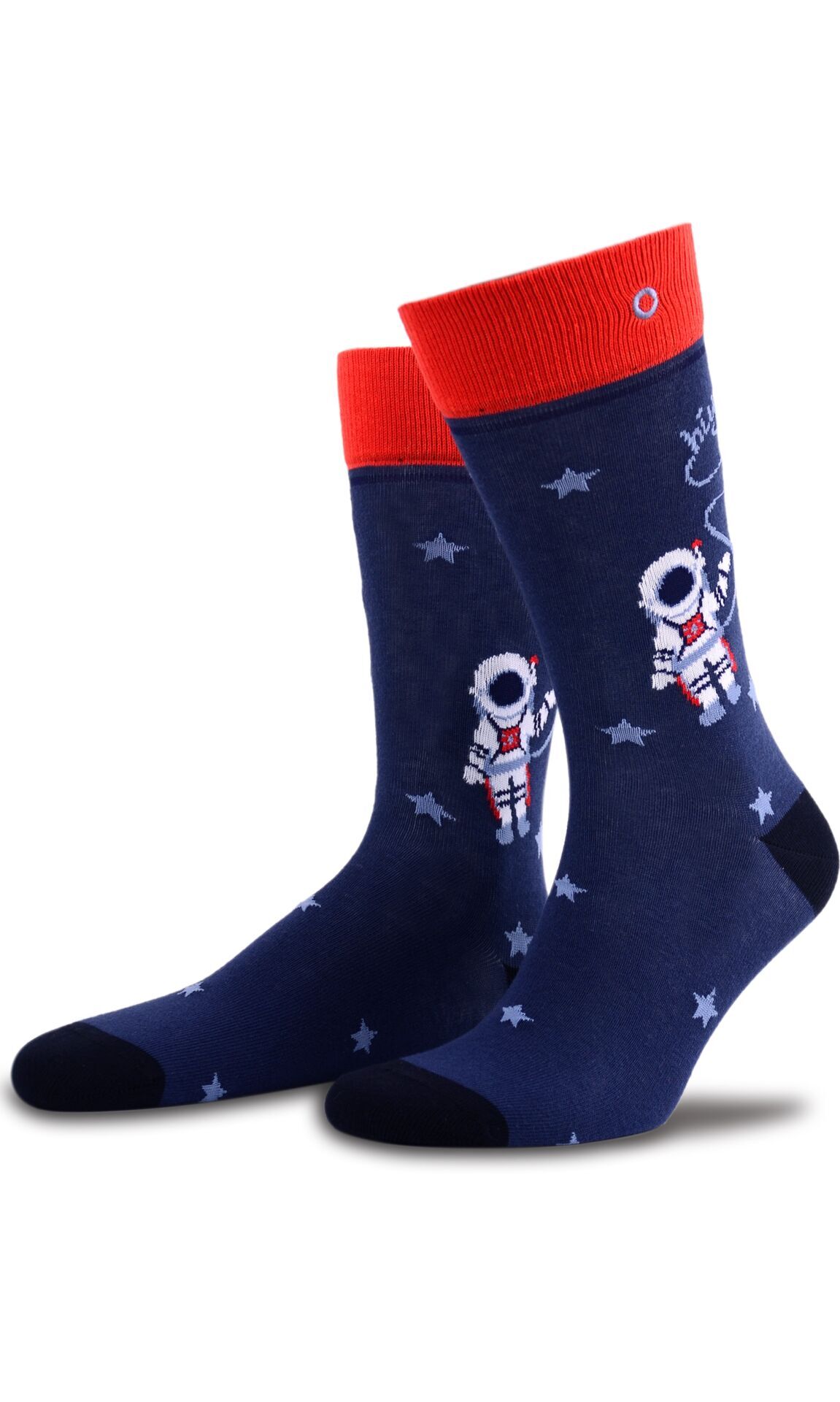 Yeşil Uzaylı ve Astranot Desenli Sevgili Çorabı