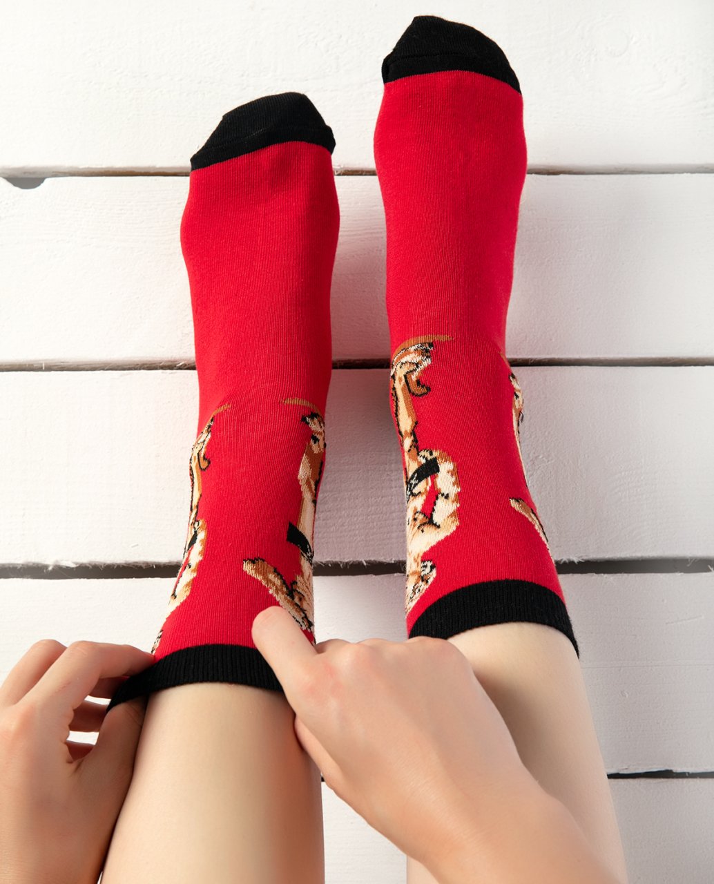 Sansürlü Erkek Soket Çorap KIRMIZI - 35/39