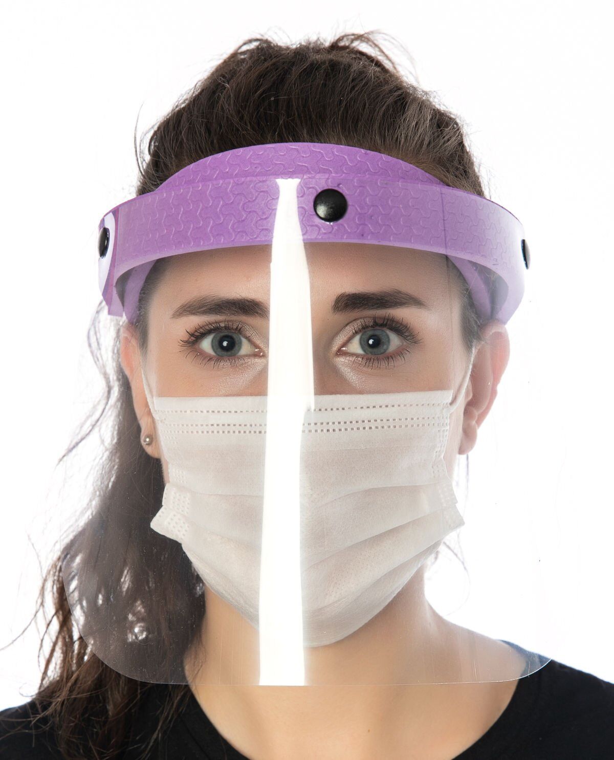 Açılabilir Yüz Siperliği 3lü Eko Paket Lila Renk