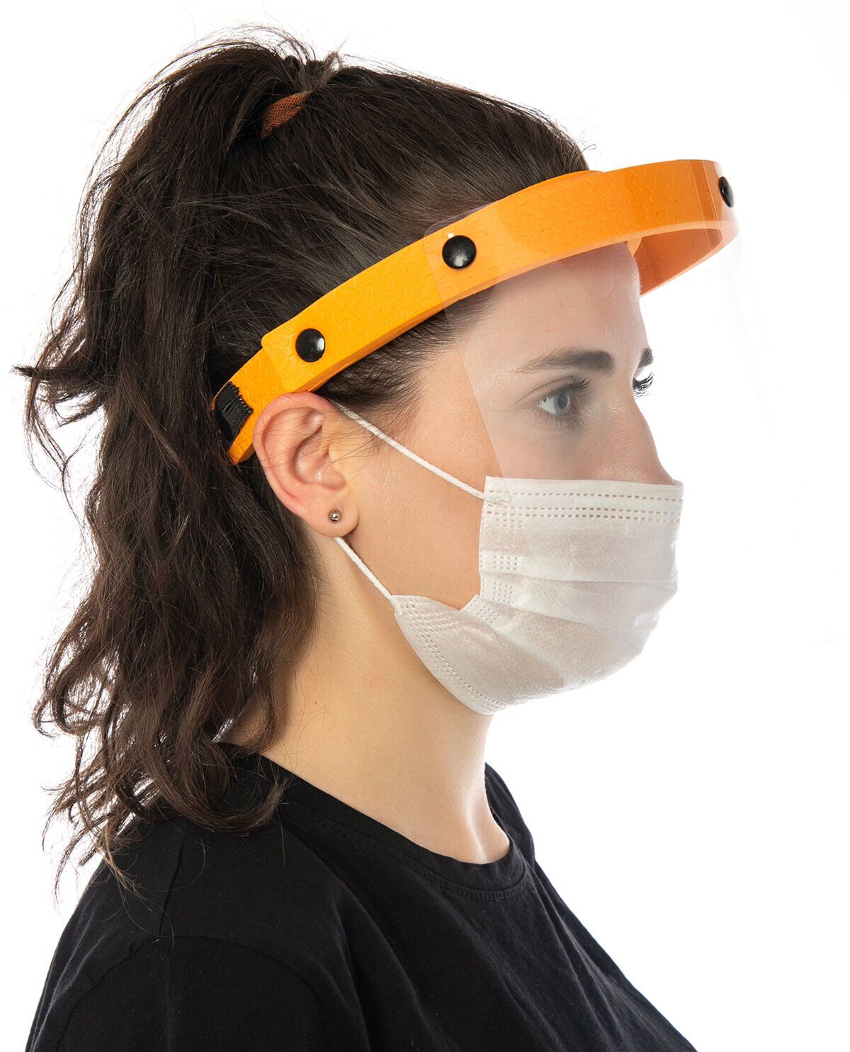 Yüz ve Göz Koruyucu Siperlik 3lü Paket Turuncu Renk