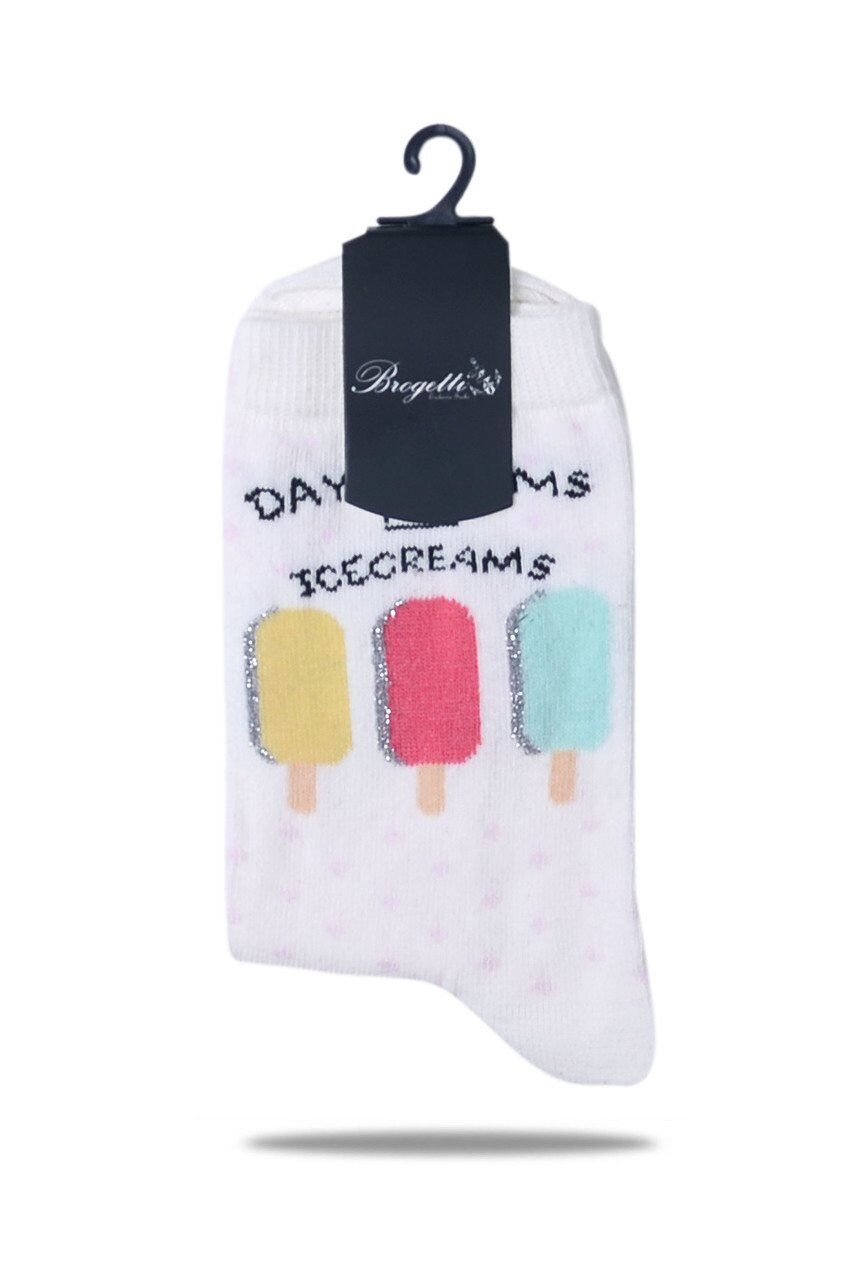 DayDreams and IceCreams Soket Çorabı Lody EKRU - TEK BEDEN