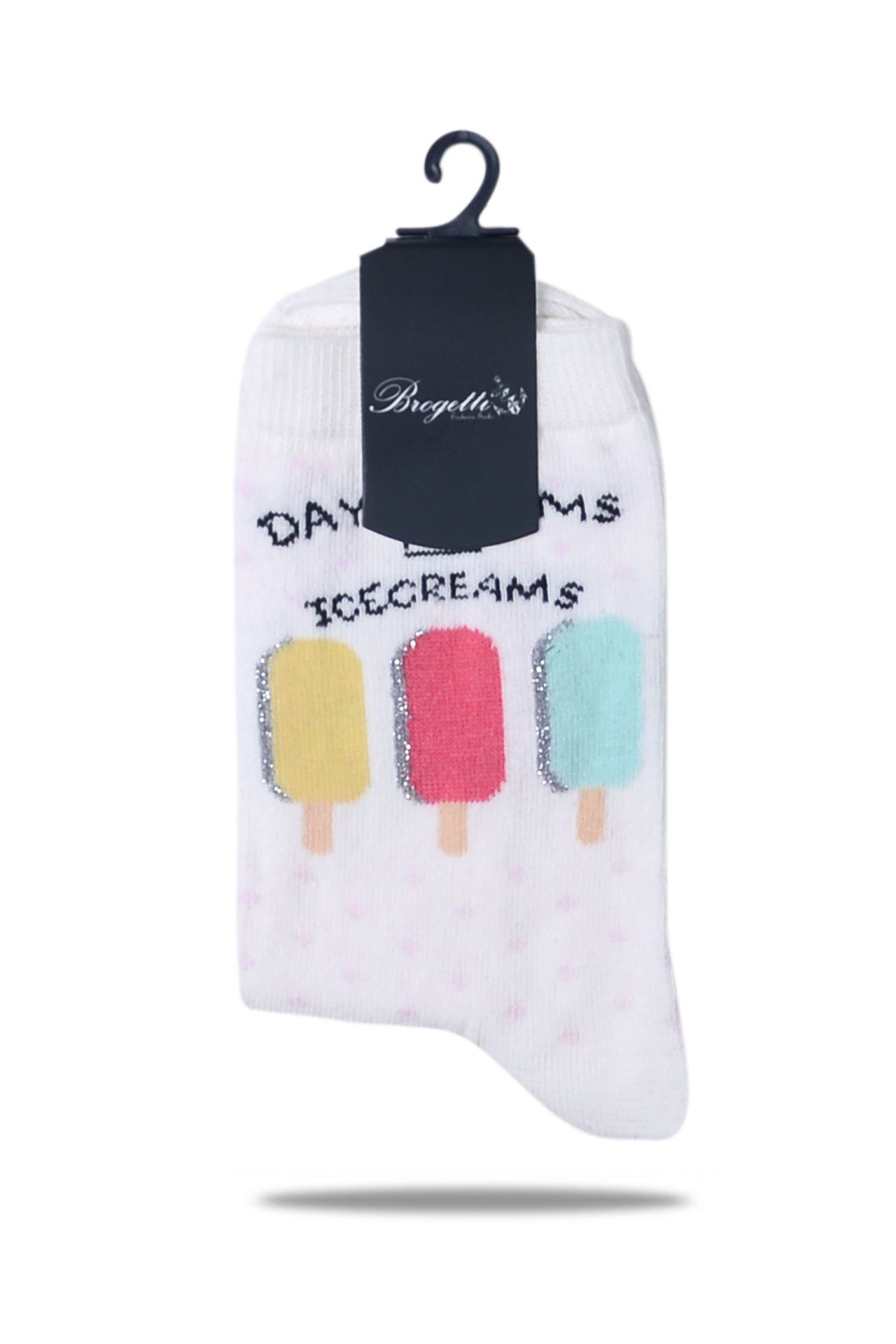 DayDreams and IceCreams Soket Çorabı Lody EKRU - TEK BEDEN