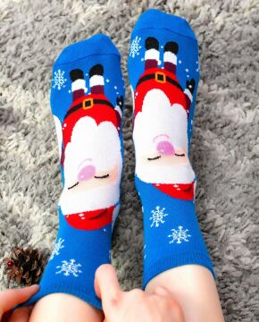 6lı Ekonomik Paket Noel Baba Desenli Soket Çorap PKT58