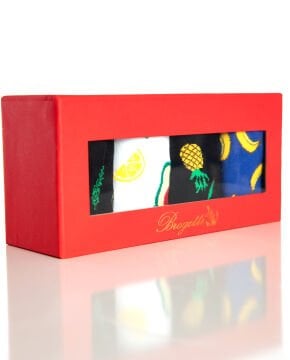 4lü Paket Meyve ve Sebze Desenli Erkek Soket Çoraplar