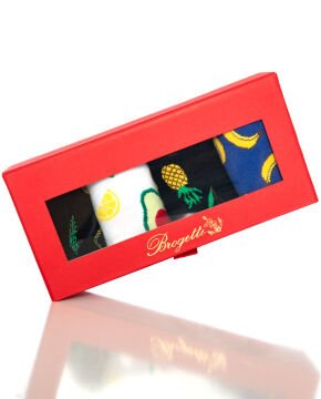 4lü Paket Meyve ve Sebze Desenli Erkek Soket Çoraplar
