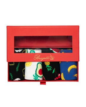 4lü Paket Meyve ve Sebze Desenli Erkek Soket Çoraplar