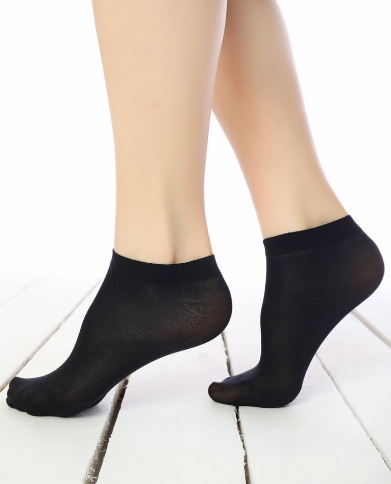 İnce Kısa Soket Çorap Siyah Renk