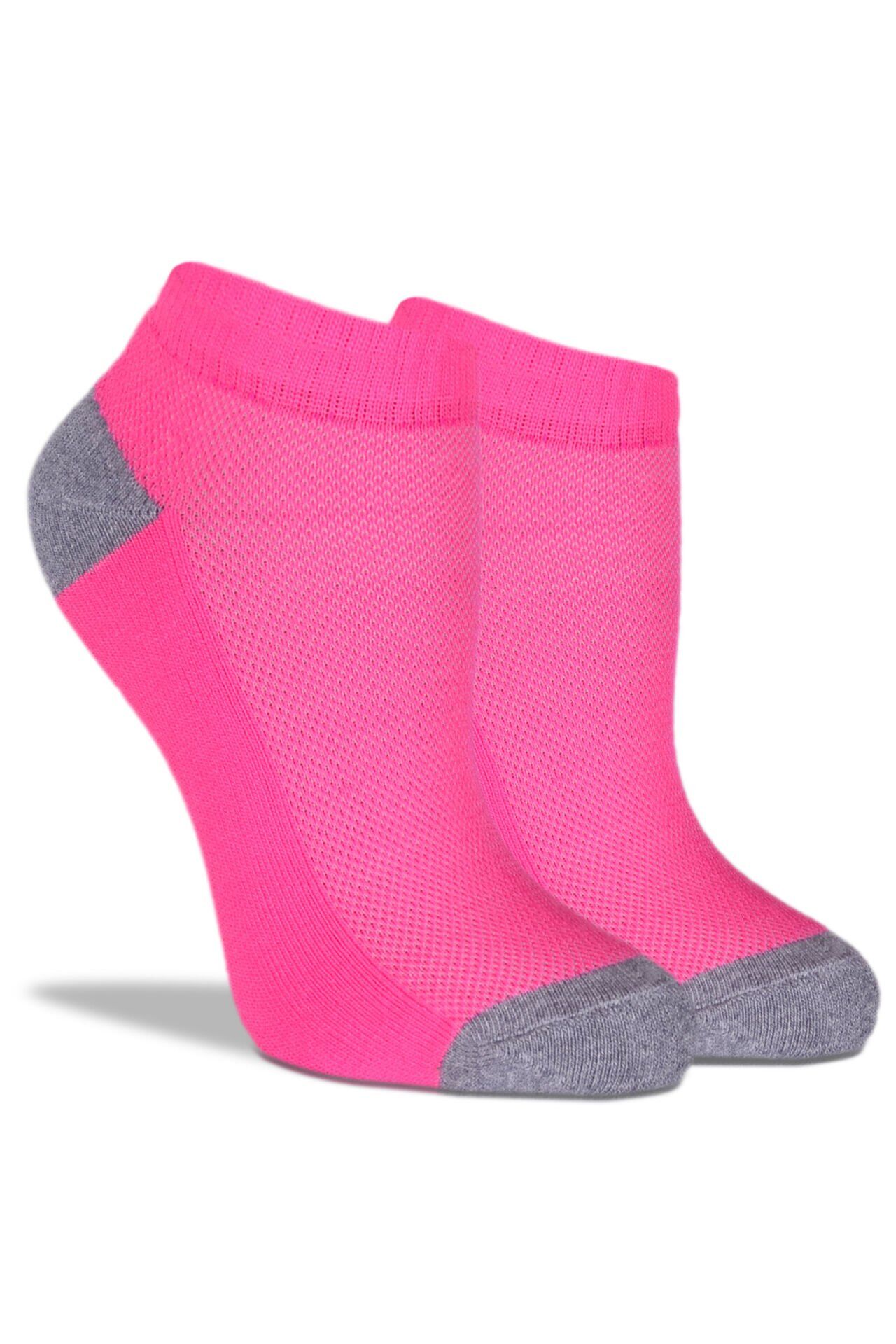 Neon Pembe Kadın Spor Çorabı Andrea