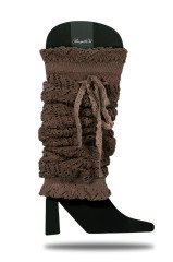 Kadın Tozluk Çorap Kahverengi Laces KAHVERENGİ - 36/38