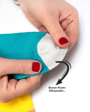 Burun Dikişsiz Renkli Unisex Çocuk Çorabı