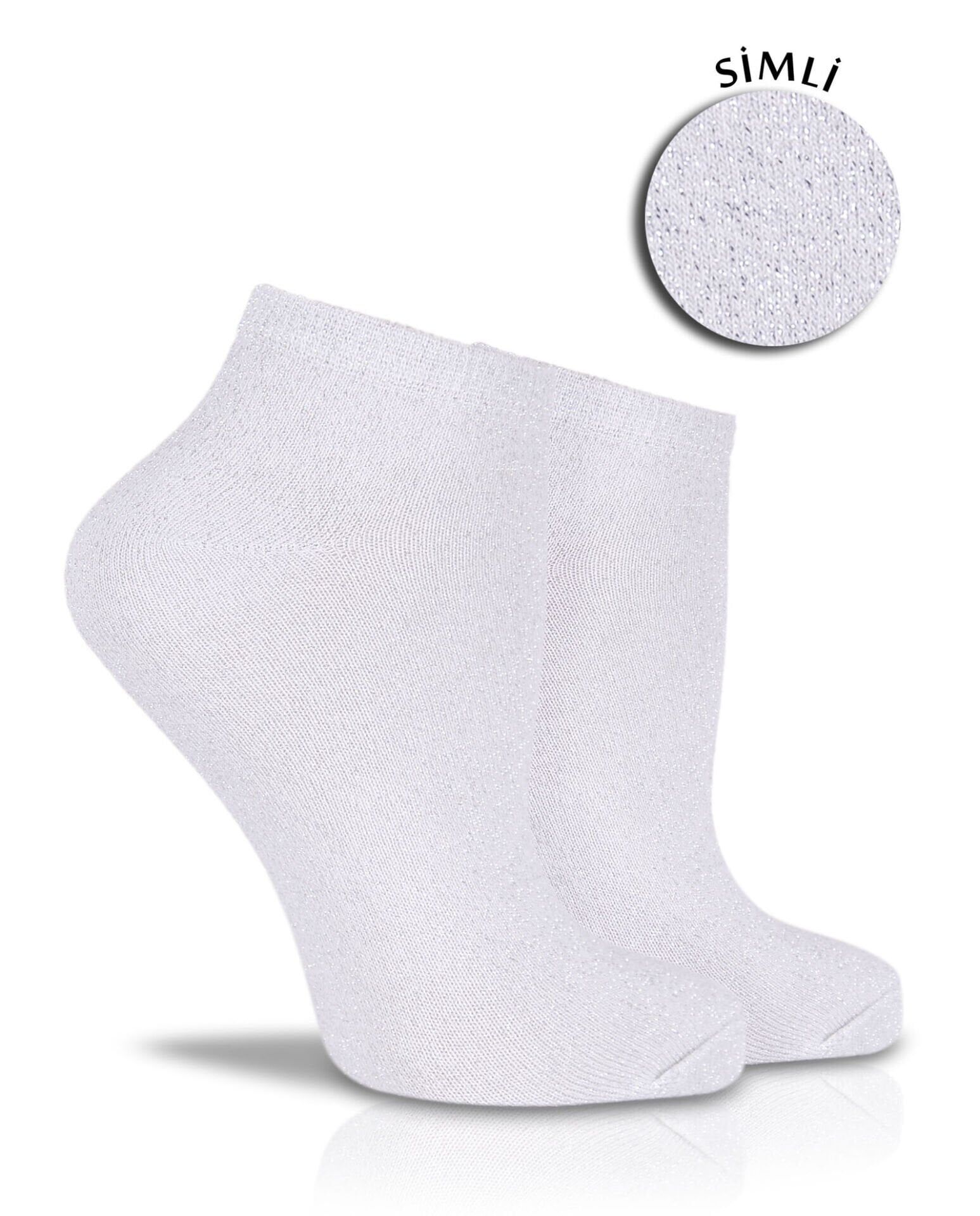 Gümüş  Simli  Çorap Ella