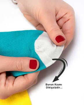 Renkli Unisex Çocuk Çorabı Burun Dikişsiz