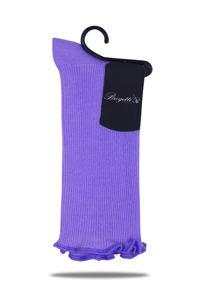 Kıvrımlı Soket Çorap Mor Renk Fold MOR - TEK BEDEN