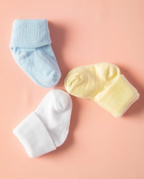 3lü Paket Düz Renk Erkek Bebek Çorap