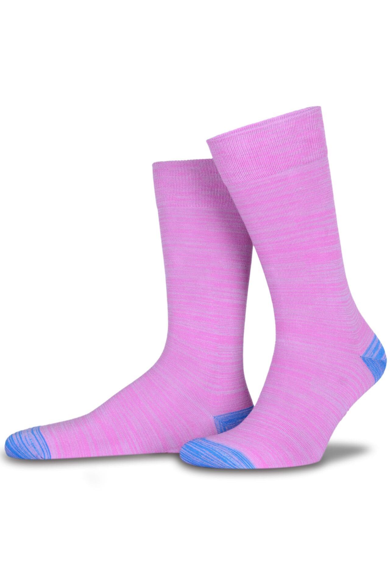 Pembe Renkli Bambu Erkek Soket Çorabı Andey