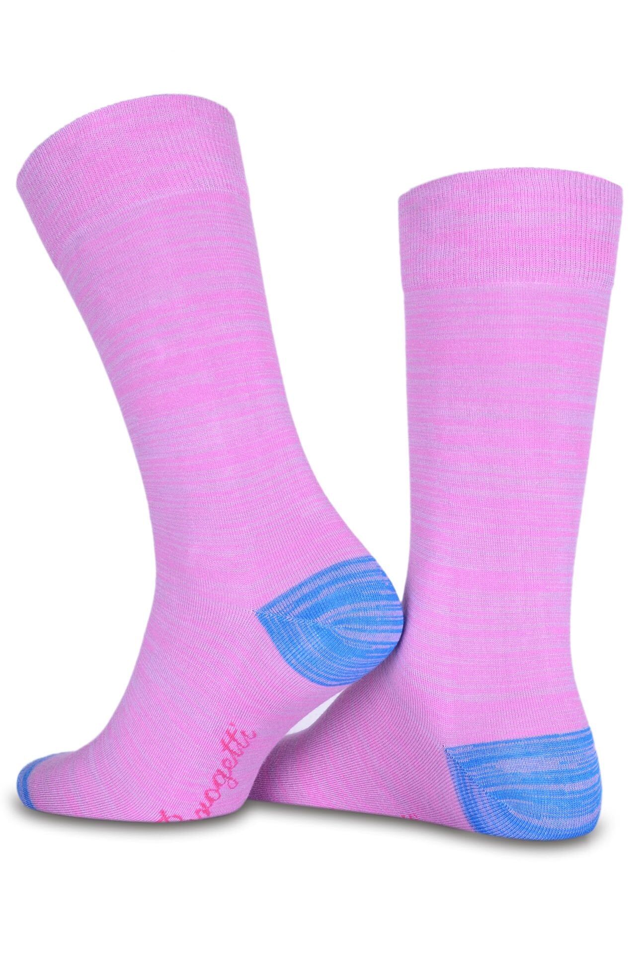 Pembe Renkli Bambu Erkek Soket Çorabı Andey