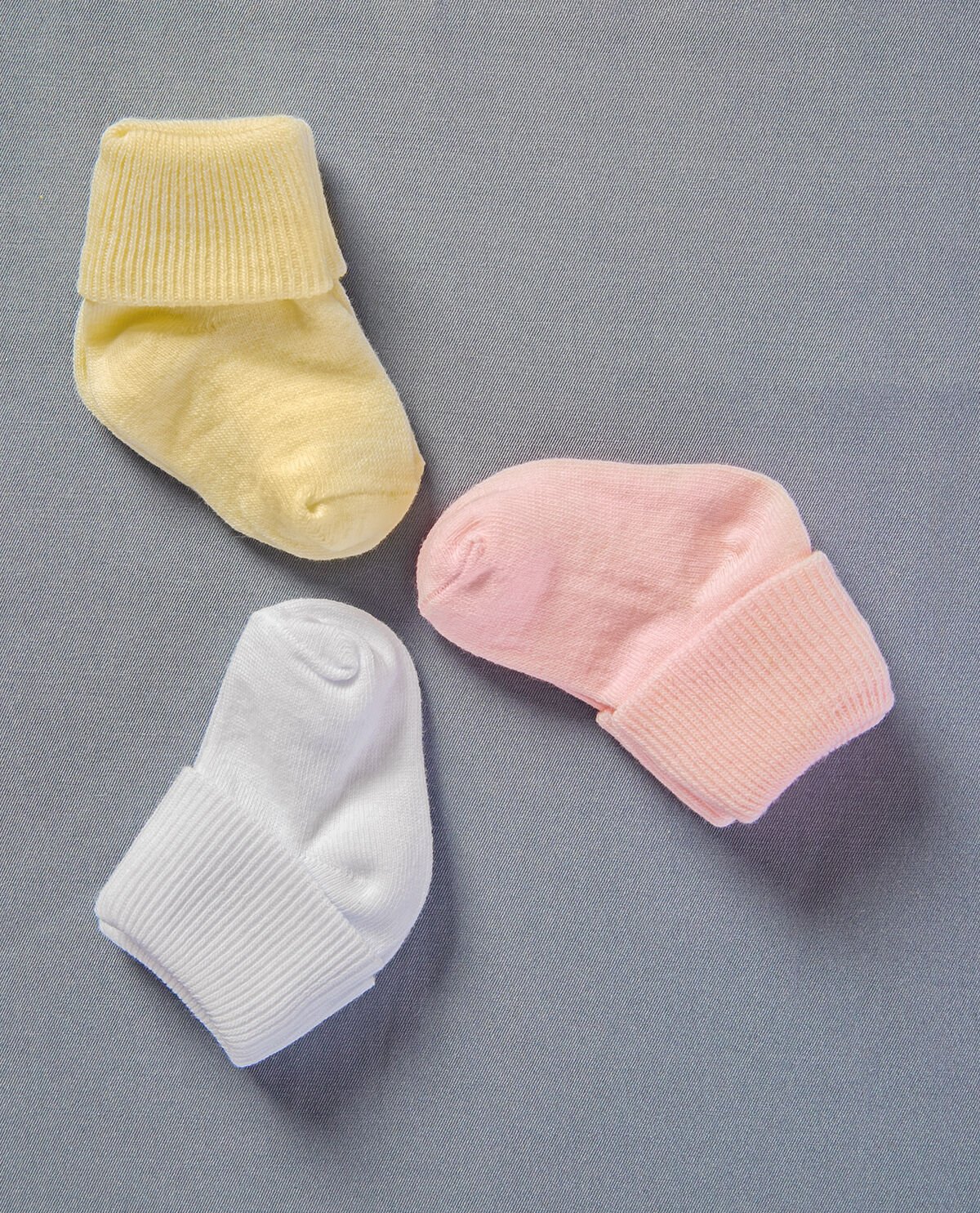 Düz Renk Kız Bebek Çorabı 3lü Eko Paket