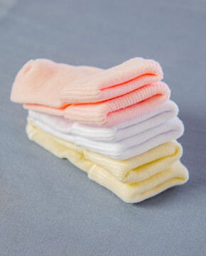 Düz Renk Kız Bebek Çorabı 3lü Eko Paket