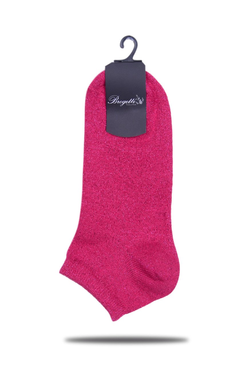 Fuşya Simli  Çorap Ella KOYU PEMBE - 35/39