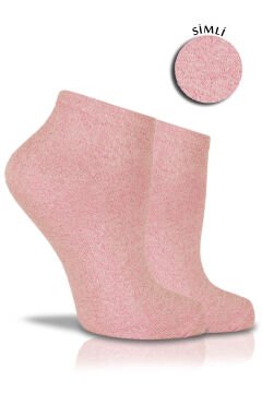 Pembe Simli  Çorap Ella