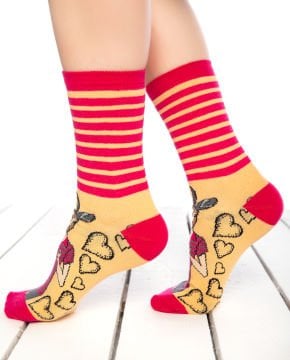 Ceylan Kafası Desenli Kadın Soket Çorap