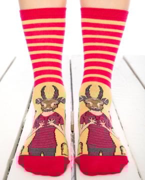 Ceylan Kafası Desenli Kadın Soket Çorap