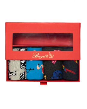 4lü Paket Çeşitli Hayvan Desenli Erkek Soket Çoraplar